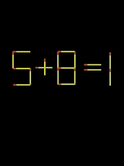 Thử tài IQ: Di chuyển một que diêm để 5+8=1 thành phép tính đúng