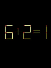 Thử tài IQ: Di chuyển một que diêm để 6+2=1 thành phép tính đúng