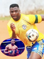 'Quái vật' võ đài Ngannou trở thành tiền đạo bóng đá