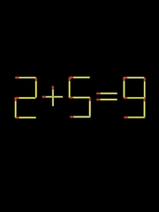 Thử tài IQ: Di chuyển một que diêm để 2+5=9 thành phép tính đúng