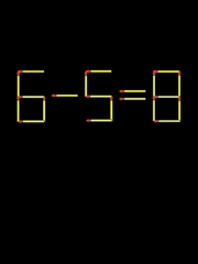 Thử tài IQ: Di chuyển một que diêm để 6-5=8 thành phép tính đúng