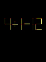 Thử tài IQ: Di chuyển một que diêm để 4+1=12 thành phép tính đúng