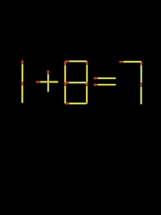 Thử tài IQ: Di chuyển một que diêm để 1+8=7 thành phép tính đúng