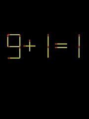 Thử tài IQ: Di chuyển một que diêm để 9+1=1 thành phép tính đúng