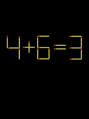 Thử tài IQ: Di chuyển một que diêm để 4+6=3 thành phép tính đúng