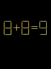 Thử tài IQ: Di chuyển một que diêm để 8+8=9 thành phép tính đúng