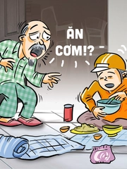 Khi shipper ăn cơm trước cổng, chuyện gì đang xảy ra?