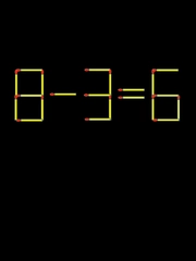 Thử tài IQ: Di chuyển một que diêm để 8-3=6 thành phép tính đúng