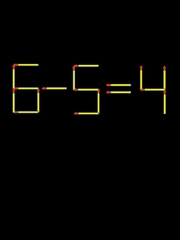 Thử tài IQ: Di chuyển một que diêm để 6-5=4 thành phép tính đúng