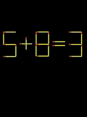 Thử tài IQ: Di chuyển một que diêm để 5+8=3 thành phép tính đúng