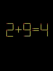 Thử tài IQ: Di chuyển một que diêm để 2+9=4 thành phép tính đúng