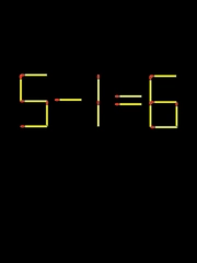 Thử tài IQ: Di chuyển một que diêm để 5-1=6 thành phép tính đúng