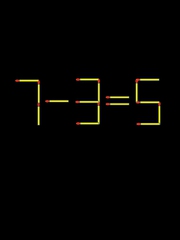 Thử tài IQ: Di chuyển một que diêm để 7-3=5 thành phép tính đúng