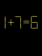 Thử tài IQ: Di chuyển một que diêm để 1+7=6 thành phép tính đúng