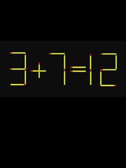 Thử tài IQ: Di chuyển một que diêm để 3+7=12 thành phép tính đúng