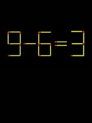 Thử tài IQ: Di chuyển một que diêm để 9-6=3 thành phép tính đúng