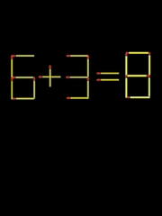 Thử tài IQ: Di chuyển một que diêm để 6+3=8 thành phép tính đúng