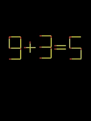 Thử tài IQ: Di chuyển một que diêm để 9+3=5 thành phép tính đúng