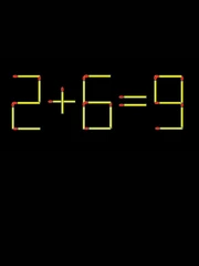 Thử tài IQ: Di chuyển một que diêm để 2+6=9 thành phép tính đúng
