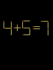 Thử tài IQ: Di chuyển một que diêm để 4+5=7 thành phép tính đúng