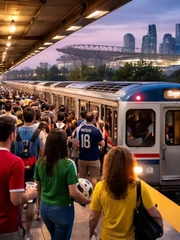 Một thành phố của Mỹ miễn phí tàu điện sau trận đấu cho CĐV World Cup 2026