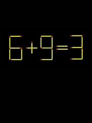 Thử tài IQ: Di chuyển một que diêm để 6+9=3 thành phép tính đúng