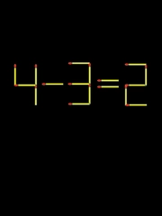 Thử tài IQ: Di chuyển một que diêm để 4-3=2 thành phép tính đúng