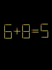 Thử tài IQ: Di chuyển một que diêm để 6+8=5 thành phép tính đúng