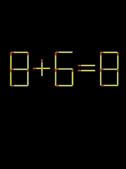 Thử tài IQ: Di chuyển một que diêm để 8+6=8 thành phép tính đúng