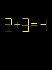 Thử tài IQ: Di chuyển một que diêm để 2+3=4 thành phép tính đúng