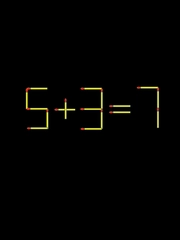 Thử tài IQ: Di chuyển một que diêm để 5+3=7 thành phép tính đúng