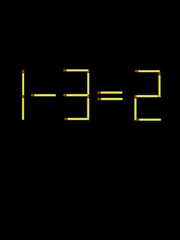 Thử tài IQ: Di chuyển một que diêm để 1-3=2 thành phép tính đúng