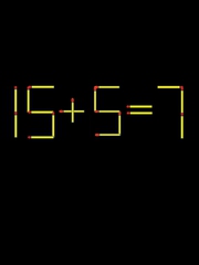 Thử tài IQ: Di chuyển một que diêm để 15+5=7 thành phép tính đúng