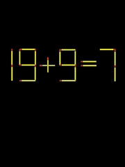 Thử tài IQ: Di chuyển một que diêm để 19+9=7 thành phép tính đúng