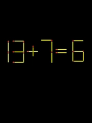Thử tài IQ: Di chuyển một que diêm để 13+7=6 thành phép tính đúng