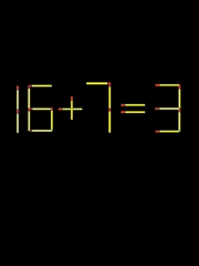 Thử tài IQ: Di chuyển một que diêm để 16+7=3 thành phép tính đúng