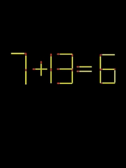 Thử tài IQ: Di chuyển một que diêm để 7+13=6 thành phép tính đúng