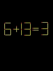 Thử tài IQ: Di chuyển một que diêm để 6+13=3 thành phép tính đúng