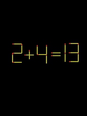 Thử tài IQ: Di chuyển một que diêm để 2+4=13 thành phép tính đúng