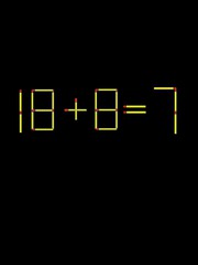 Thử tài IQ: Di chuyển một que diêm để 18+8=7 thành phép tính đúng