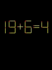 Thử tài IQ: Di chuyển một que diêm để 19+6=4 thành phép tính đúng
