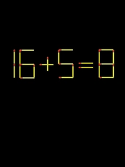 Thử tài IQ: Di chuyển một que diêm để 16+5=8 thành phép tính đúng