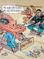 Thi vẽ tranh biếm họa với những đề tài nổi cộm trong xã hội