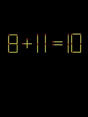 Thử tài IQ: Di chuyển một que diêm để 8+11=10 thành phép tính đúng