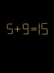 Thử tài IQ: Di chuyển một que diêm để 5+9=15 thành phép tính đúng