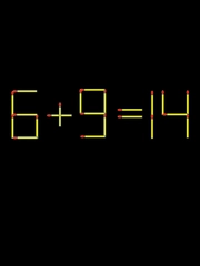 Thử tài IQ: Di chuyển một que diêm để 6+9=14 thành phép tính đúng