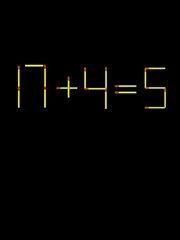 Thử tài IQ: Di chuyển một que diêm để 17+4=5 thành phép tính đúng