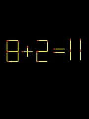 Thử tài IQ: Di chuyển một que diêm để 8+2=11 thành phép tính đúng