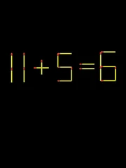 Thử tài IQ: Di chuyển một que diêm để 11+5=6 thành phép tính đúng
