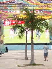 Fan zone World Cup vắng như chùa Bà Đanh vì cạnh đầm cá sấu